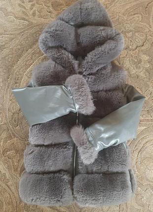 Курточка-шубка зимова 140 см, 8-9 років