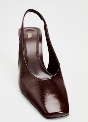 Шикарні слінгбеки туфлі з натуральної шкіри5 фото