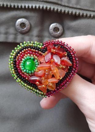 Брошка, серце, сердце, серденько hand made