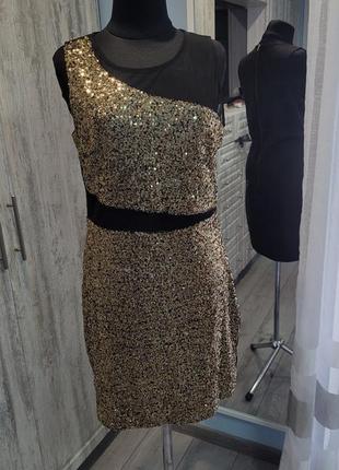 Міні сукня вечірня мерехтлива розмір с-м3 фото