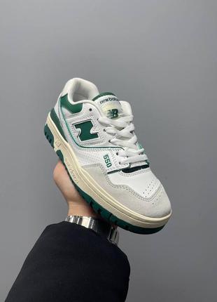 Нью беленс кросівки шкіряні new balance 550 'white green'2 фото