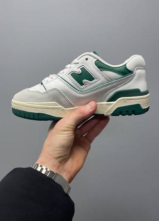 Нью беленс кросівки шкіряні new balance 550 'white green'5 фото