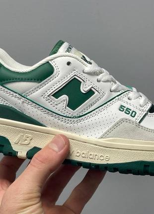 Нью беленс кросівки шкіряні new balance 550 'white green'3 фото