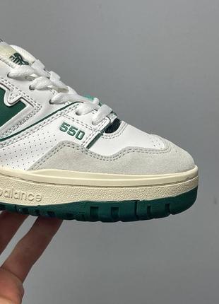 Нью беленс кросівки шкіряні new balance 550 'white green'7 фото