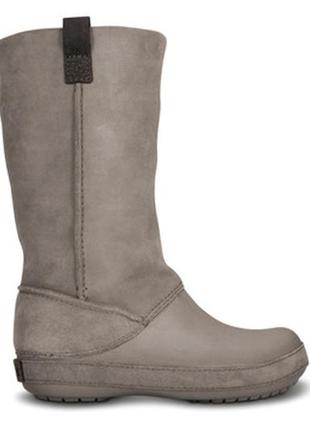 Сапоги сапожки крокс crocs berryessa w8 38 р 24,5см замш