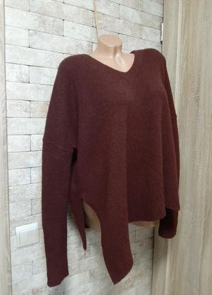 Ассиметричный  свитер пуловер джемпер из шерсти1 фото