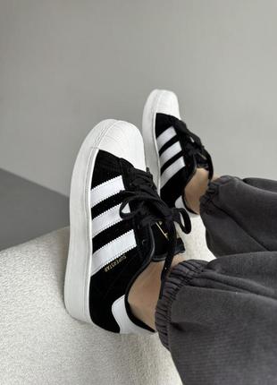 Adidas superstar xlg black/white