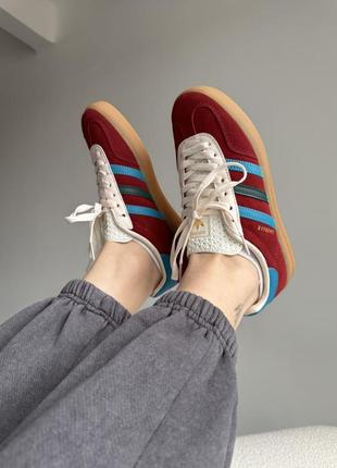 Adidas gazelle red/blue/white1 фото