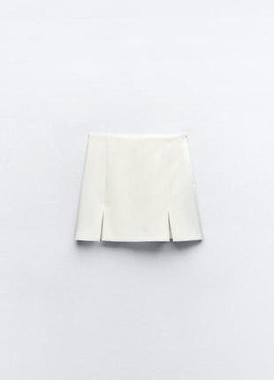 Смокинговая юбка-шорты с разрезами5 фото