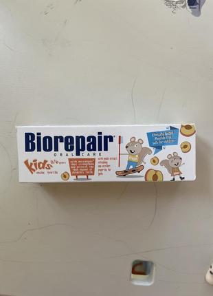 Дитяча зубна паста "веселе мишеня" персик biorepair kids milk teeth3 фото