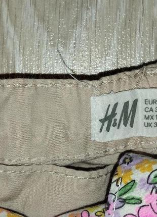 Тонкі, бавовняні шорти з поясом від h&m на 3-4 роки8 фото