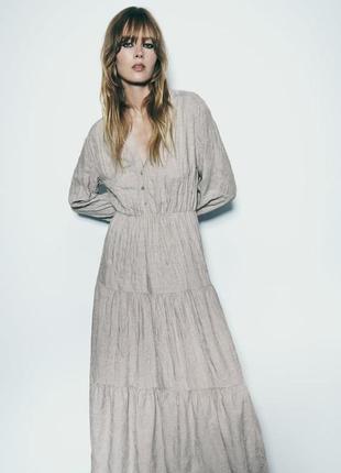 Zara -60% 💛 сукня етно вишита розкішна котон стильна s, м, l1 фото