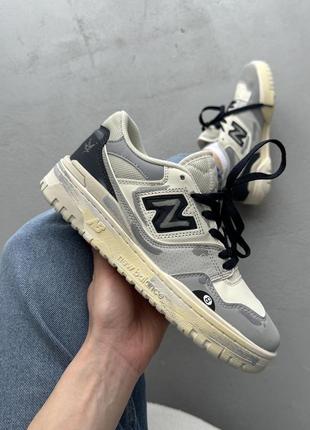 Нью беленс new balance 550 white/grey painted