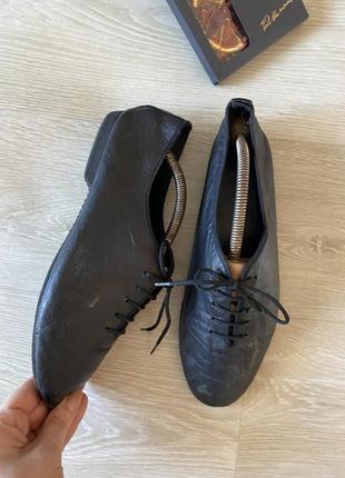 Черные кожаные туфли для танцев2 фото