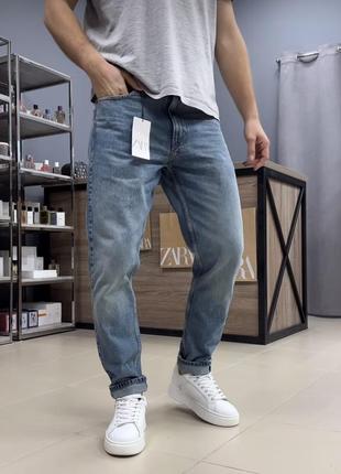 Чоловічі джинси zara slim fit taper 34/44