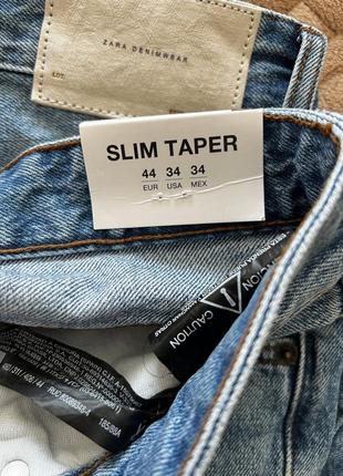 Чоловічі джинси zara slim fit taper 34/446 фото