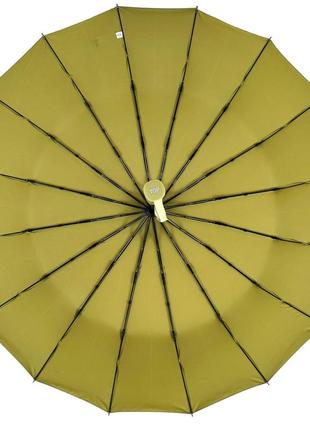 Однотонный зонт автомат на 16 карбоновых спиц антиветер от toprain, салатовый, 0918-64 фото