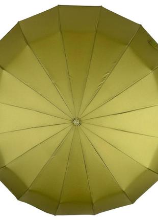 Однотонный зонт автомат на 16 карбоновых спиц антиветер от toprain, салатовый, 0918-63 фото