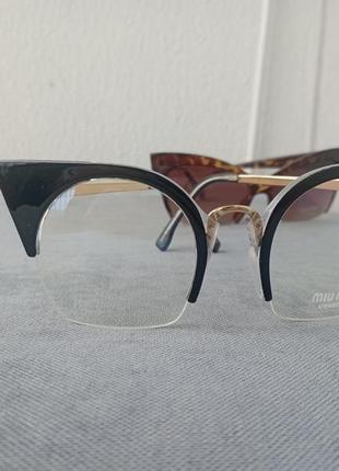 Стильные имиджевые очки в стиле miu miu