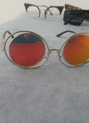 Стильні окуляри круглі ленон1 фото