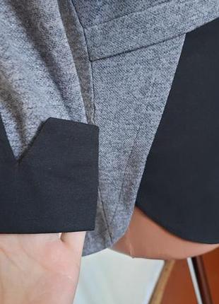 Жіноча сіра кофта 46 розмір рукав 3/4 з воротником м, сірий джемпер для жінок5 фото