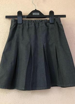 Школьная практичная юбка в складку george2 фото