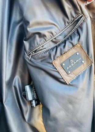 Кожаный плащ azzaro, френч, длинная куртка, кожаное пальто, шкіряний плащ.