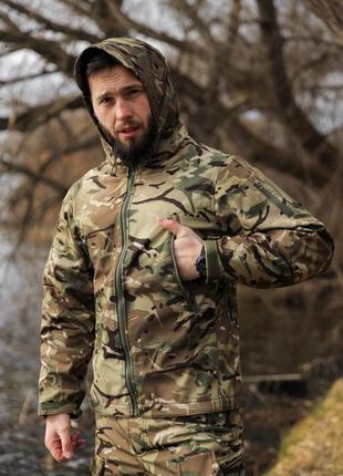 Тактична куртка soft shell мультикам. камуфляжна куртка мультикам софтшел8 фото