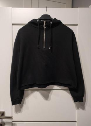 Світшот оверсайз худі з начосом з блискавкою primark m