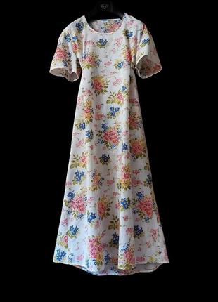 Длинное платье винтаж платье в пол платье макси в цветы1 фото