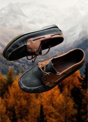Marks &amp; spencer кожаные туфли лоферы оригинальные синие1 фото