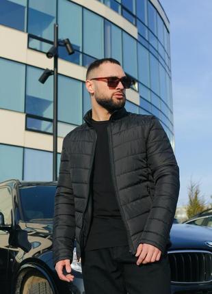 Чоловіча стильна весняна осіння демісезонна демі куртка весна осінь пальто чоловіче єврозима парка наложка післяплата чорна синя сіра