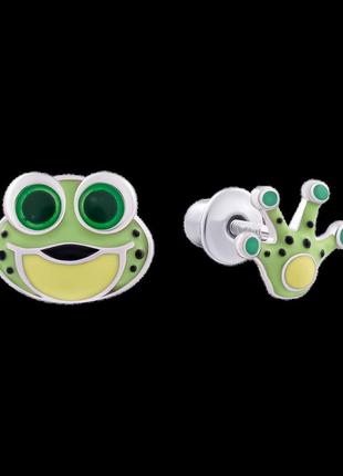 Umaumi сережки жабка з лапкою