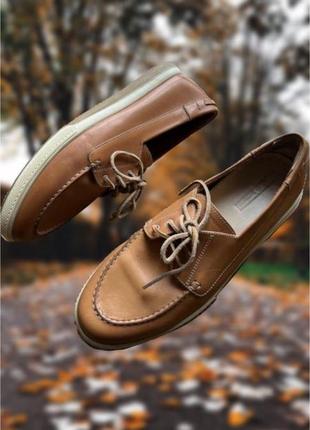 Шкіряні туфлі samsonite оригінальні коричневі