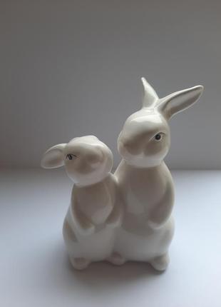 Кролики. кераміка.1 фото