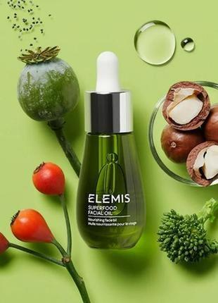 Elemis superfood facial oil поживна олійка для шкіри обличчя зі зволожуючим ефектом, 15 мл