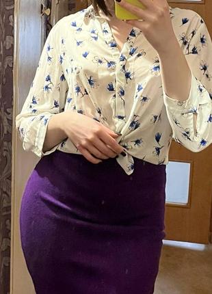 Сорочка в квітковий принт