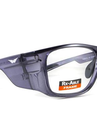 Спортивная оправа под диоптрии global vision rx-t gloss black (rx-able) (clear) прозрачные в черной полупрозрачной оправе