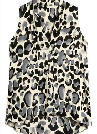 Брендовая блузка "next" с леопардовым принтом. размер uk6/ eur34.2 фото