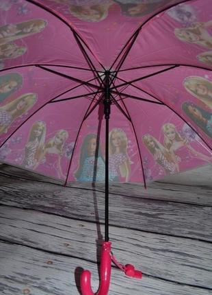 Зонтик зонт детский с яркими героями матовый яркий и весёлый barbie барби7 фото