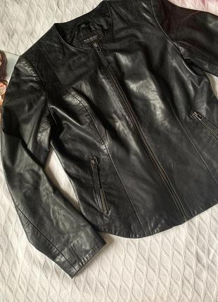 Шикарная швейцарская кожаная куртка manebo ручной работы 40р manebo3 фото