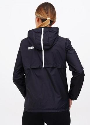 Спортивна вітрівка з капюшоном жіноча puma ess solid windbreaker 84749401 l puma black3 фото