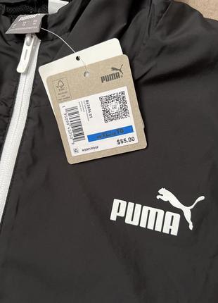 Спортивна вітрівка з капюшоном жіноча puma ess solid windbreaker 84749401 l puma black8 фото