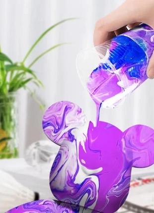 Флюїдний ведмедик fluid bear bearbrick, 23 см, з фарбами / набір для творчості bearbrick5 фото