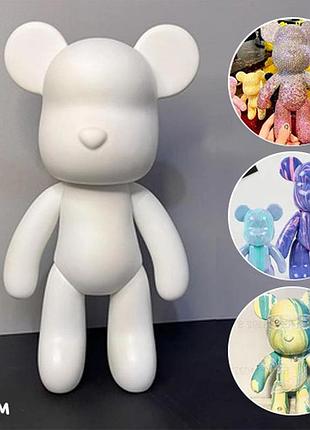 Флюидный медвежонок fluid bear bearbrick, 23 см, с красками / набор для творчества bearbrick