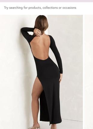 Нова чорна максі сукня з вирізом на спині та нозі вечірня нарядна4 фото