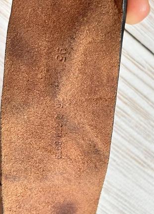 Шикарний коричневий шкіряний ремінь marc oʼpolo (оригінал)7 фото