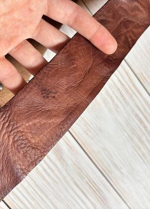Шикарний коричневий шкіряний ремінь marc oʼpolo (оригінал)8 фото