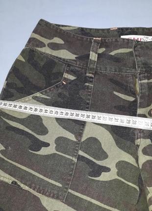 Шорты бриджи женские джинсовые размер 46 / 12  не стрейч милитари ichi jeans8 фото