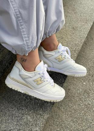 Нью беленс кросівки шкіряні new balance 550 white/silver birch